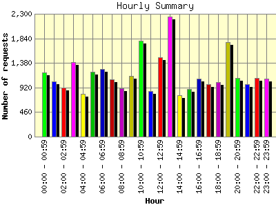 Hourly Summary: Number of requests by Hour.